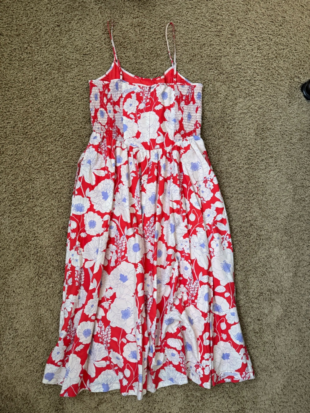 Maeve Sleeveless Red Floral Dress - Picture 2 of 5